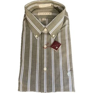 Aigner 65% polyester 35% cotton button down, size 17, NWT.